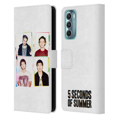 5 Seconds of Summer Posters Polaroid Leather Book Wallet Case Cover For Motorola Moto G Stylus 5G (2022)