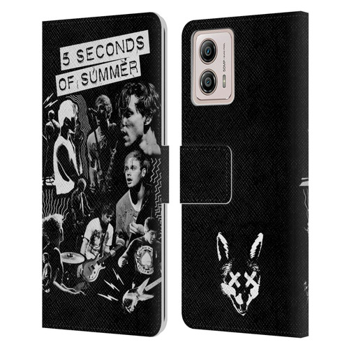 5 Seconds of Summer Posters Punkzine Leather Book Wallet Case Cover For Motorola Moto G53 5G