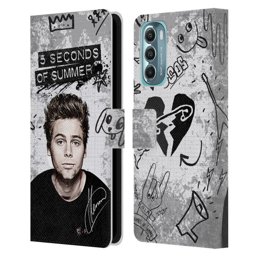 5 Seconds of Summer Solos Vandal Luke Leather Book Wallet Case Cover For Motorola Moto G Stylus 5G (2022)