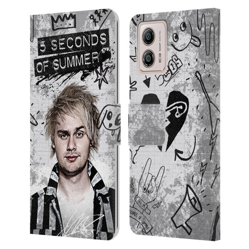 5 Seconds of Summer Solos Vandal Mikey Leather Book Wallet Case Cover For Motorola Moto G53 5G