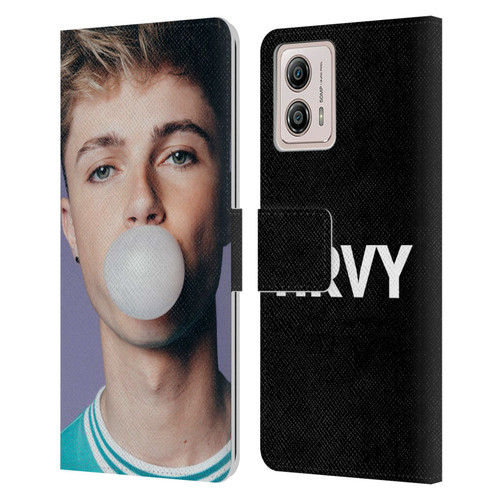 HRVY Graphics Calendar 2 Leather Book Wallet Case Cover For Motorola Moto G53 5G