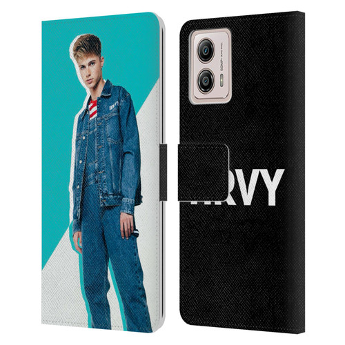 HRVY Graphics Calendar 8 Leather Book Wallet Case Cover For Motorola Moto G53 5G