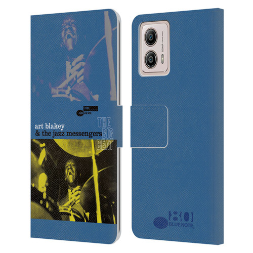 Blue Note Records Albums Art Blakey The Big Beat Leather Book Wallet Case Cover For Motorola Moto G53 5G