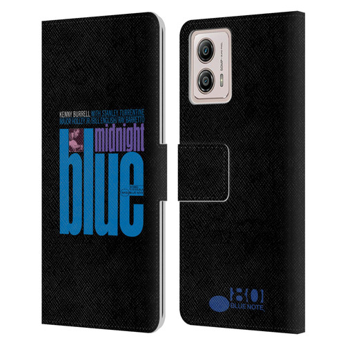 Blue Note Records Albums 2 Kenny Burell Midnight Blue Leather Book Wallet Case Cover For Motorola Moto G53 5G