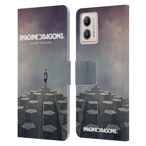 Imagine Dragons Key Art Night Visions Album Cover Leather Book Wallet Case Cover For Motorola Moto G53 5G