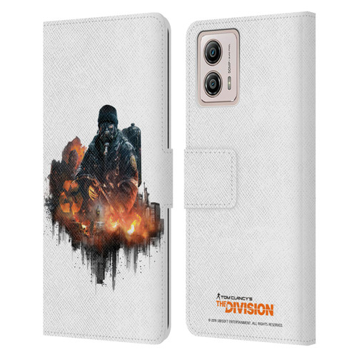 Tom Clancy's The Division Factions Cleaners Leather Book Wallet Case Cover For Motorola Moto G53 5G