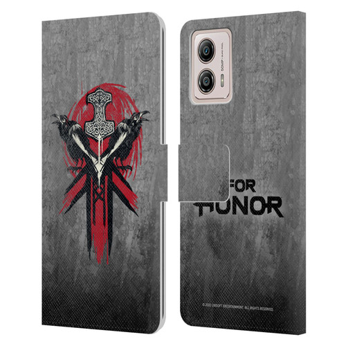 For Honor Icons Viking Leather Book Wallet Case Cover For Motorola Moto G53 5G