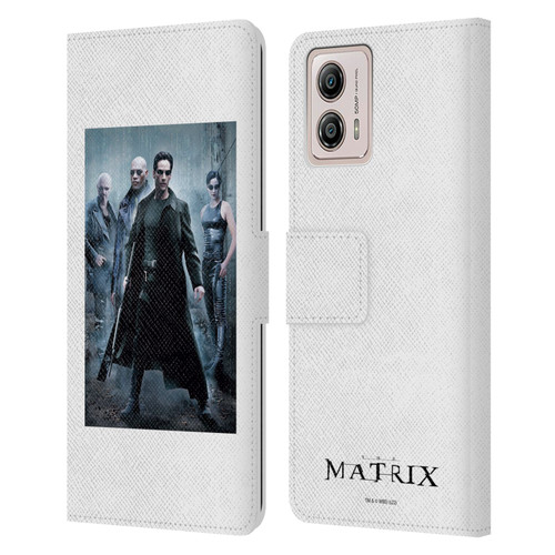 The Matrix Key Art Group 1 Leather Book Wallet Case Cover For Motorola Moto G53 5G