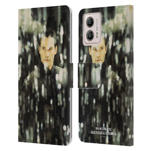 The Matrix Revolutions Key Art Neo 1 Leather Book Wallet Case Cover For Motorola Moto G53 5G