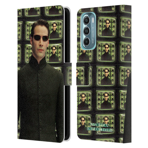 The Matrix Reloaded Key Art Neo 2 Leather Book Wallet Case Cover For Motorola Moto G Stylus 5G (2022)
