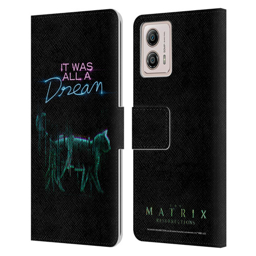 The Matrix Resurrections Key Art It Was All A Dream Leather Book Wallet Case Cover For Motorola Moto G53 5G