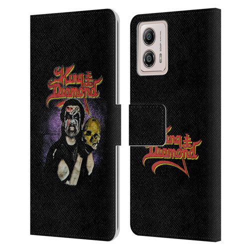 King Diamond Poster Conspiracy Tour 1989 Leather Book Wallet Case Cover For Motorola Moto G53 5G