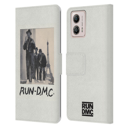 Run-D.M.C. Key Art Polaroid Leather Book Wallet Case Cover For Motorola Moto G53 5G