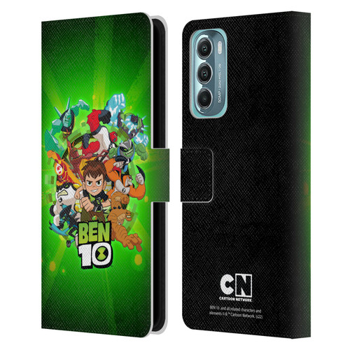 Ben 10: Animated Series Graphics Character Art Leather Book Wallet Case Cover For Motorola Moto G Stylus 5G (2022)