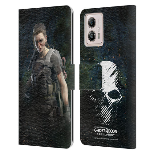 Tom Clancy's Ghost Recon Breakpoint Character Art Fury Leather Book Wallet Case Cover For Motorola Moto G53 5G