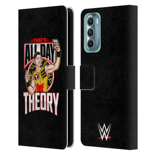 WWE Austin Theory All Day Theory Leather Book Wallet Case Cover For Motorola Moto G Stylus 5G (2022)