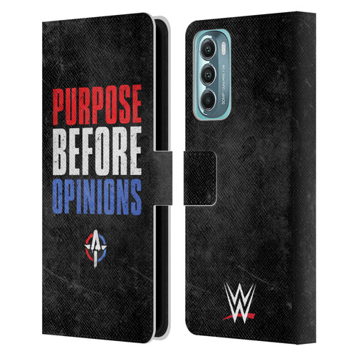 WWE Austin Theory Purpose Before Opinions Leather Book Wallet Case Cover For Motorola Moto G Stylus 5G (2022)