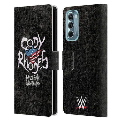 WWE Cody Rhodes Distressed Name Leather Book Wallet Case Cover For Motorola Moto G Stylus 5G (2022)