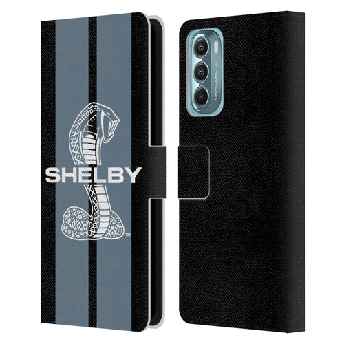Shelby Car Graphics Gray Leather Book Wallet Case Cover For Motorola Moto G Stylus 5G (2022)