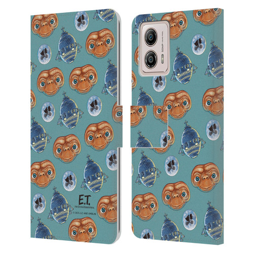 E.T. Graphics Pattern Leather Book Wallet Case Cover For Motorola Moto G53 5G