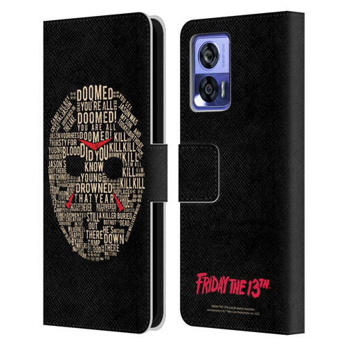 Friday the 13th 1980 Graphics Typography Leather Book Wallet Case Cover For Motorola Edge 30 Neo 5G