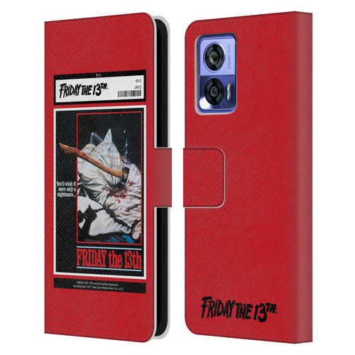 Friday the 13th 1980 Graphics Poster 2 Leather Book Wallet Case Cover For Motorola Edge 30 Neo 5G
