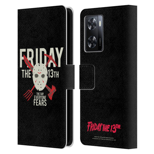 Friday the 13th 1980 Graphics The Day Everyone Fears Leather Book Wallet Case Cover For OPPO A57s