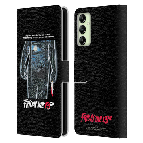 Friday the 13th 1980 Graphics Poster Leather Book Wallet Case Cover For Samsung Galaxy A14 5G