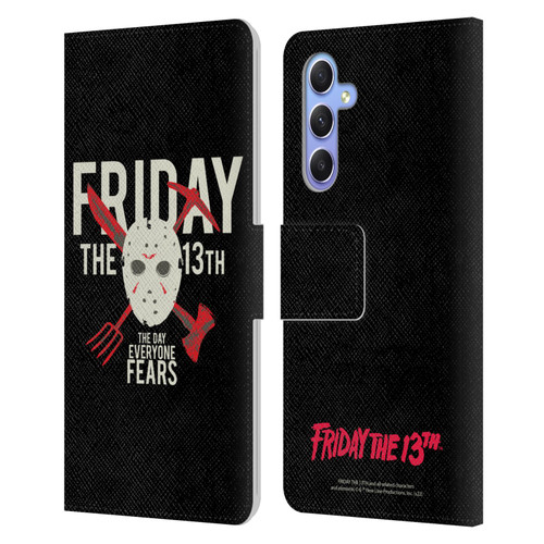 Friday the 13th 1980 Graphics The Day Everyone Fears Leather Book Wallet Case Cover For Samsung Galaxy A34 5G