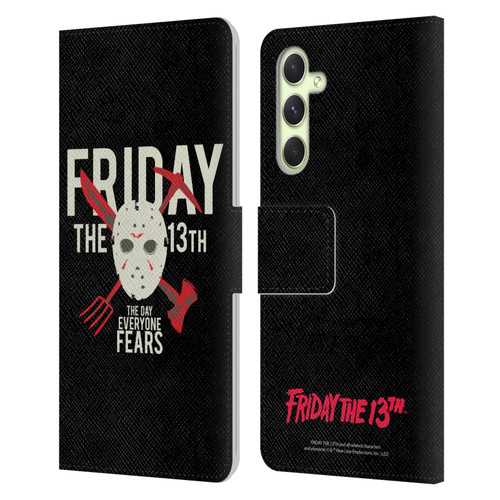 Friday the 13th 1980 Graphics The Day Everyone Fears Leather Book Wallet Case Cover For Samsung Galaxy A54 5G