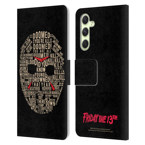 Friday the 13th 1980 Graphics Typography Leather Book Wallet Case Cover For Samsung Galaxy A54 5G