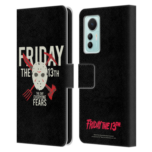 Friday the 13th 1980 Graphics The Day Everyone Fears Leather Book Wallet Case Cover For Xiaomi 12 Lite