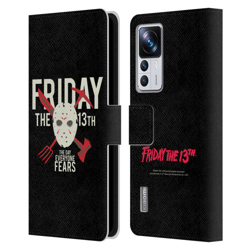 Friday the 13th 1980 Graphics The Day Everyone Fears Leather Book Wallet Case Cover For Xiaomi 12T Pro