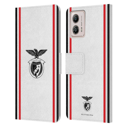 S.L. Benfica 2021/22 Crest Kit Away Leather Book Wallet Case Cover For Motorola Moto G53 5G