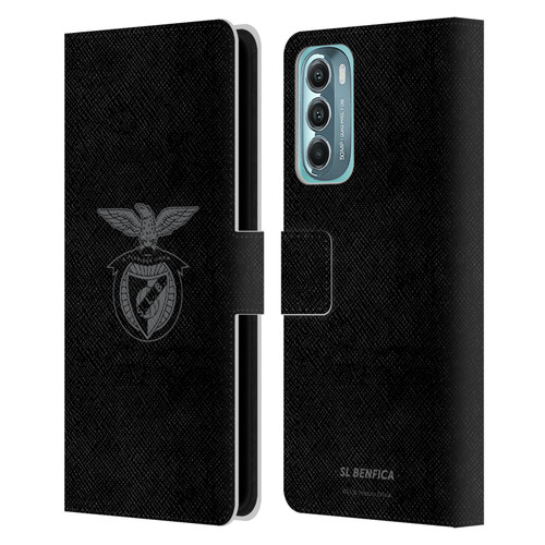 S.L. Benfica 2021/22 Crest Black Leather Book Wallet Case Cover For Motorola Moto G Stylus 5G (2022)