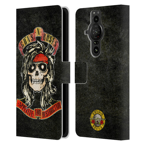 Guns N' Roses Vintage McKagan Leather Book Wallet Case Cover For Sony Xperia Pro-I