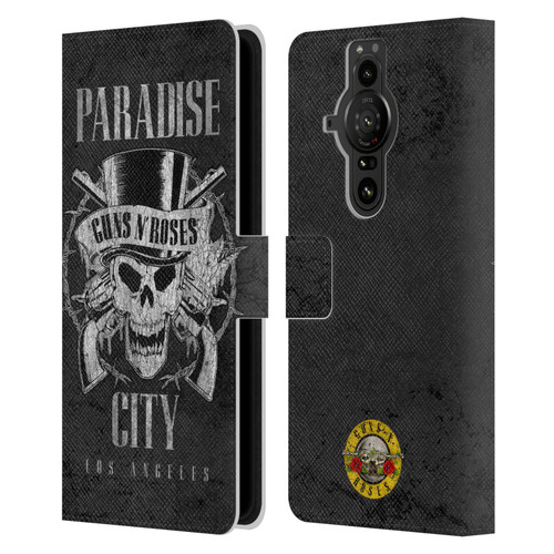 Guns N' Roses Vintage Paradise City Leather Book Wallet Case Cover For Sony Xperia Pro-I