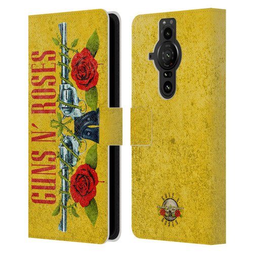 Guns N' Roses Vintage Pistols Leather Book Wallet Case Cover For Sony Xperia Pro-I