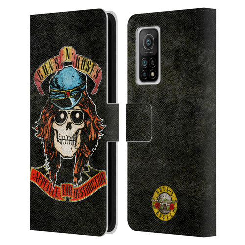 Guns N' Roses Vintage Rose Leather Book Wallet Case Cover For Xiaomi Mi 10T 5G