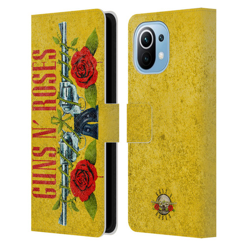 Guns N' Roses Vintage Pistols Leather Book Wallet Case Cover For Xiaomi Mi 11