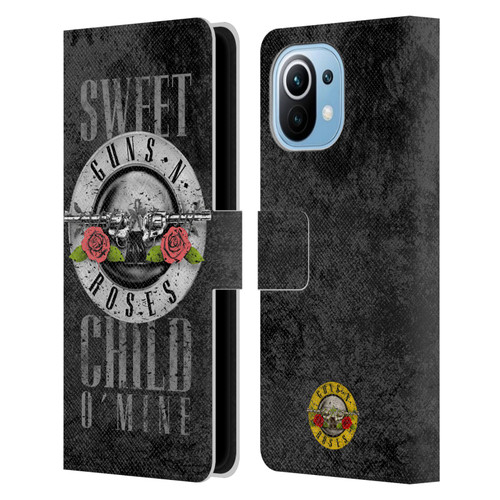 Guns N' Roses Vintage Sweet Child O' Mine Leather Book Wallet Case Cover For Xiaomi Mi 11