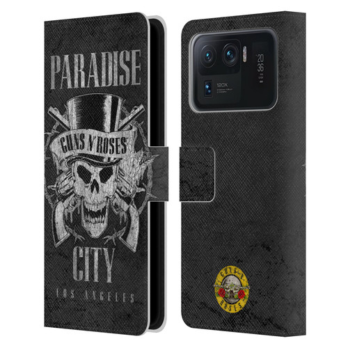 Guns N' Roses Vintage Paradise City Leather Book Wallet Case Cover For Xiaomi Mi 11 Ultra