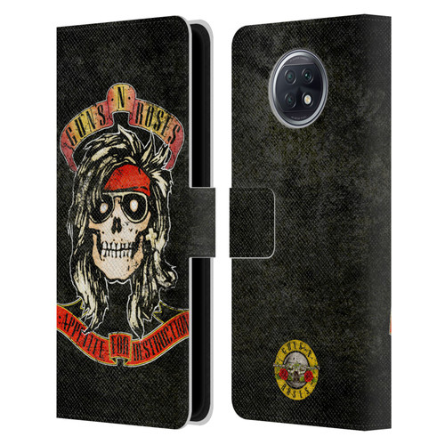 Guns N' Roses Vintage McKagan Leather Book Wallet Case Cover For Xiaomi Redmi Note 9T 5G