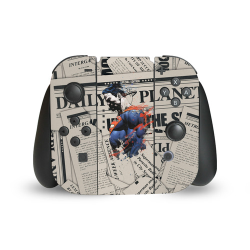 Superman DC Comics Logos And Comic Book Newspaper Vinyl Sticker Skin Decal Cover for Nintendo Switch Joy Controller