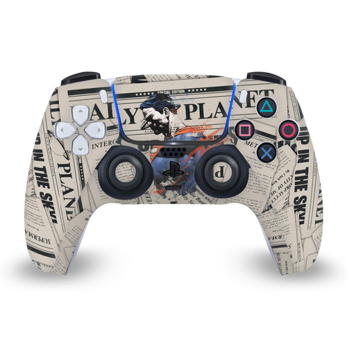 Superman DC Comics Logos And Comic Book Newspaper Vinyl Sticker Skin Decal Cover for Sony PS5 Sony DualSense Controller
