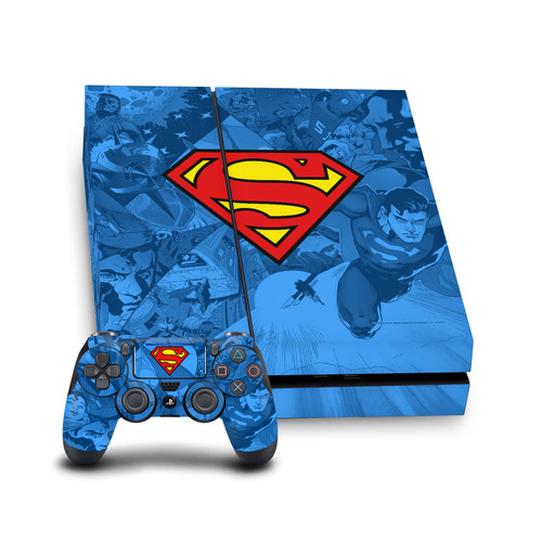 Superman DC Comics Logos And Comic Book Collage Vinyl Sticker Skin Decal Cover for Sony PS4 Console & Controller