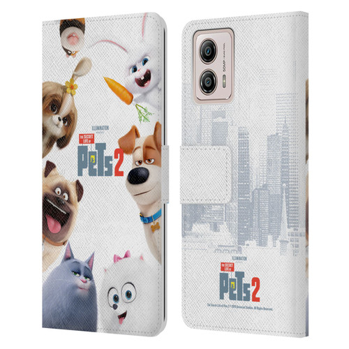 The Secret Life of Pets 2 Character Posters Group Leather Book Wallet Case Cover For Motorola Moto G53 5G