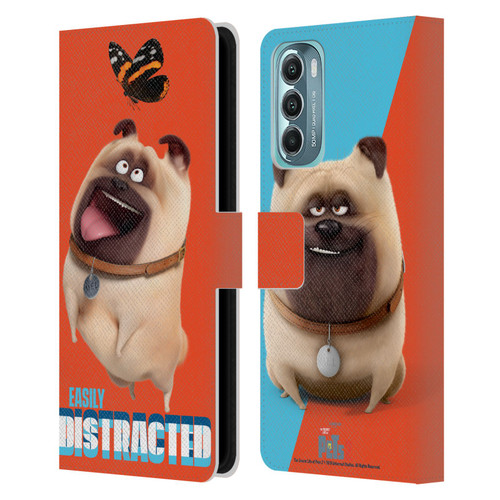 The Secret Life of Pets 2 II For Pet's Sake Mel Pug Dog Butterfly Leather Book Wallet Case Cover For Motorola Moto G Stylus 5G (2022)