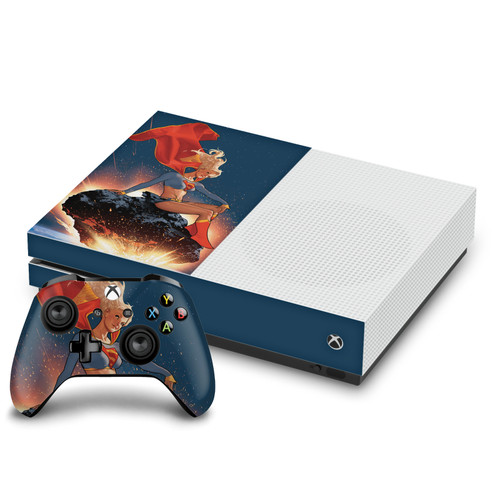 Superman DC Comics Logos And Comic Book Supergirl Vinyl Sticker Skin Decal Cover for Microsoft One S Console & Controller