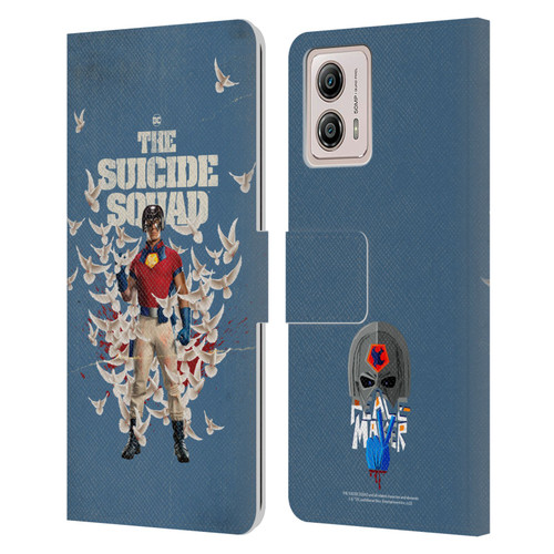 The Suicide Squad 2021 Character Poster Peacemaker Leather Book Wallet Case Cover For Motorola Moto G53 5G